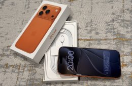 iPhone 17 Pro 512GB Kozmosznarancs, független, 97% akku, Apple garanciával 2028-ig