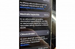 Iphone 17 pro max 256GB, ezüst, 3 ciklus