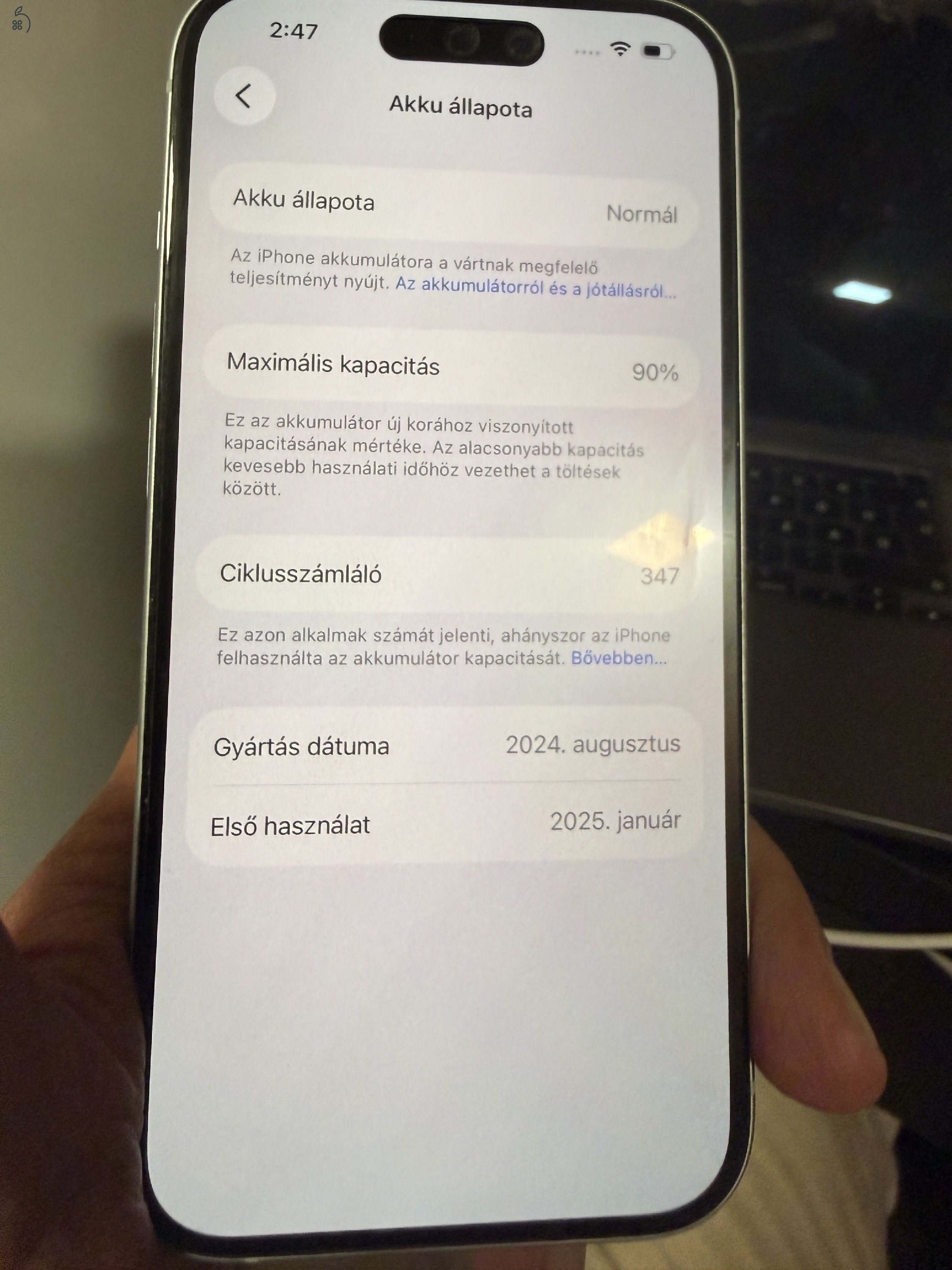 Iphone 15 128GB gyári dobozban védőfóliával