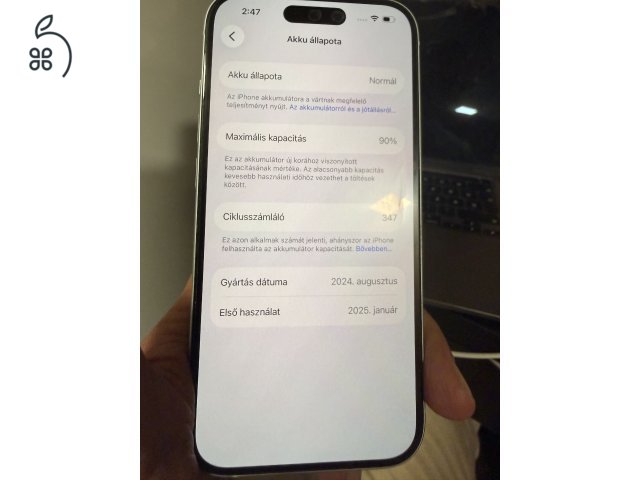 Iphone 15 128GB gyári dobozban védőfóliával
