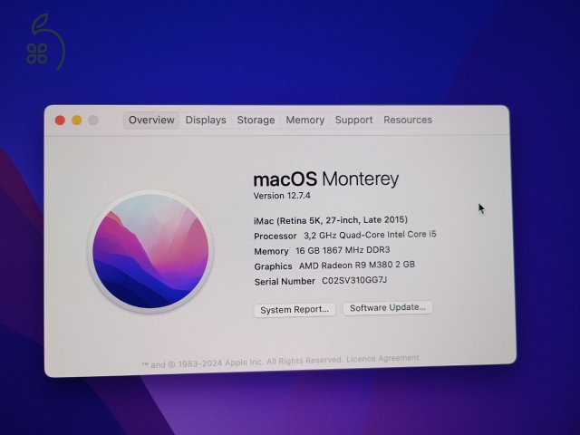 ELADÓ alig használt Apple iMac 27