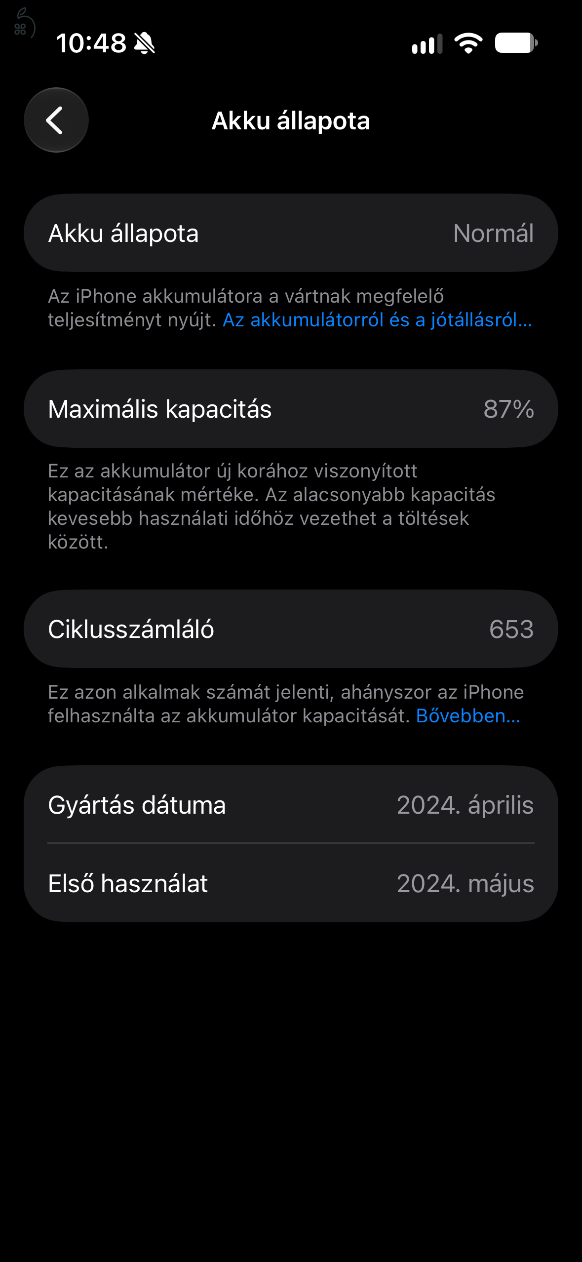 Eladó iPhone 15 Pro fehér titán 128 GB