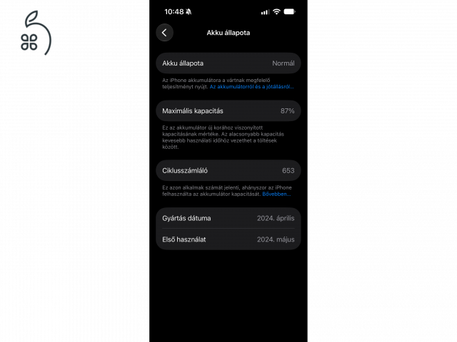 Eladó iPhone 15 Pro fehér titán 128 GB