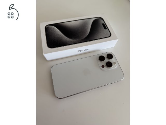 Eladó iPhone 15 Pro fehér titán 128 GB