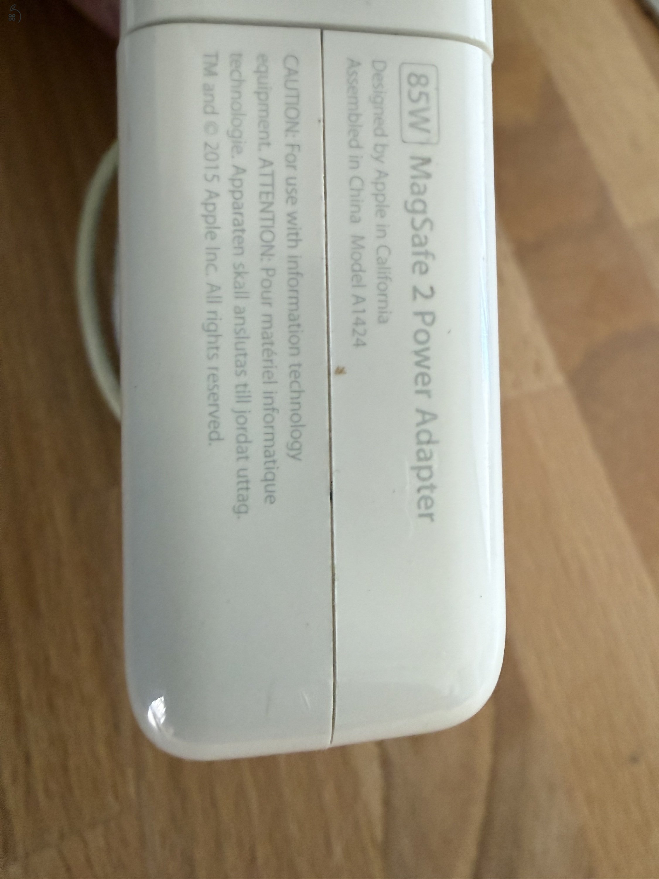 Eredeti Apple 85W MagSafe 2 töltő – A1424 – MacBook Pro