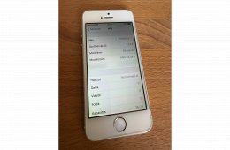 Apple iPhone 5S 16GB Silver, dobozos, tartozékokkal, szép állapotban