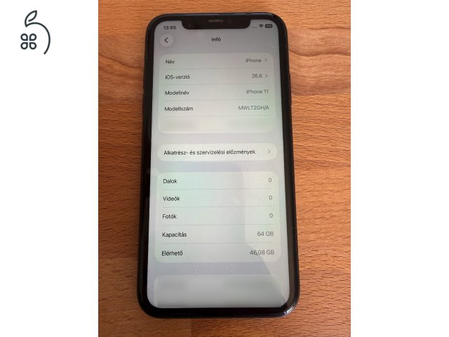 Apple iPhone 11 64 GB fekete színben