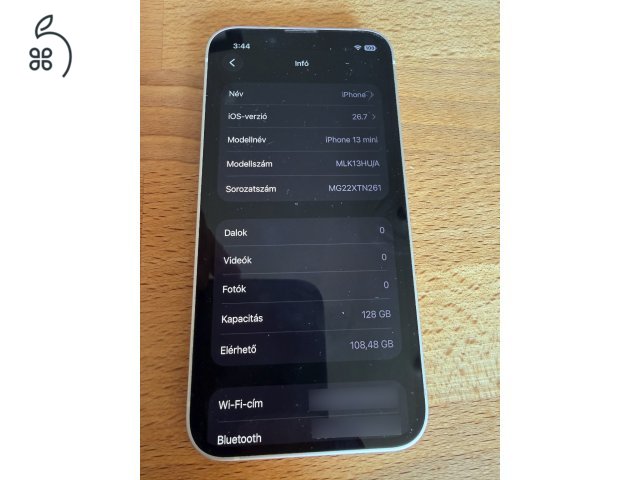 Apple iPhone 13 mini 128 GB Starlight – független, dobozos + 7 tok