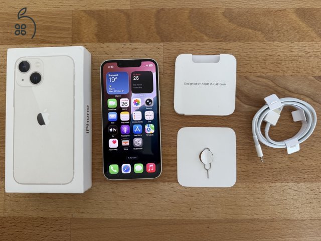 Apple iPhone 13 mini 128 GB Starlight – független, dobozos + 7 tok
