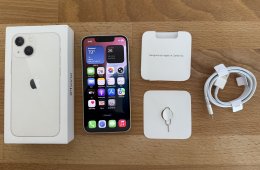 Apple iPhone 13 mini 128 GB Starlight – független, dobozos + 7 tok