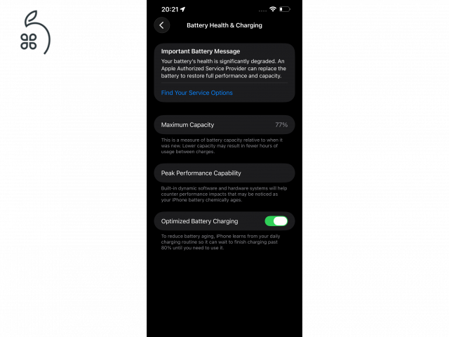Iphone 14 Plus 77% akkumulátor