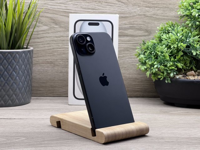 iPhone 15 Black 128GB 2 ÉV Garanciával Számlával