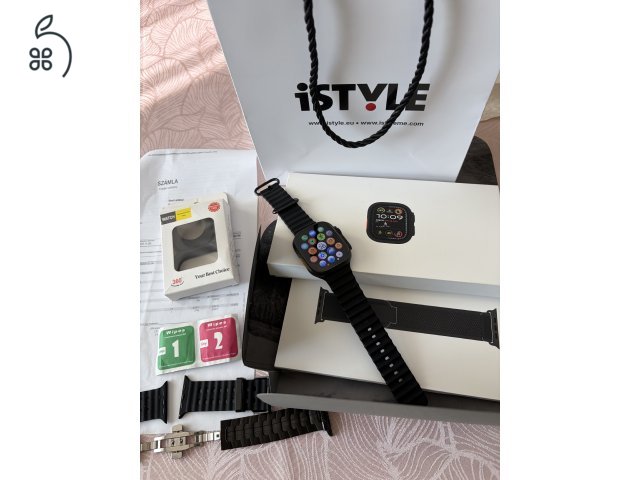 Apple Watch Ultra 2 Akku: 100% Makulátlan! Black Titanium 49 mm GPS+Cellular