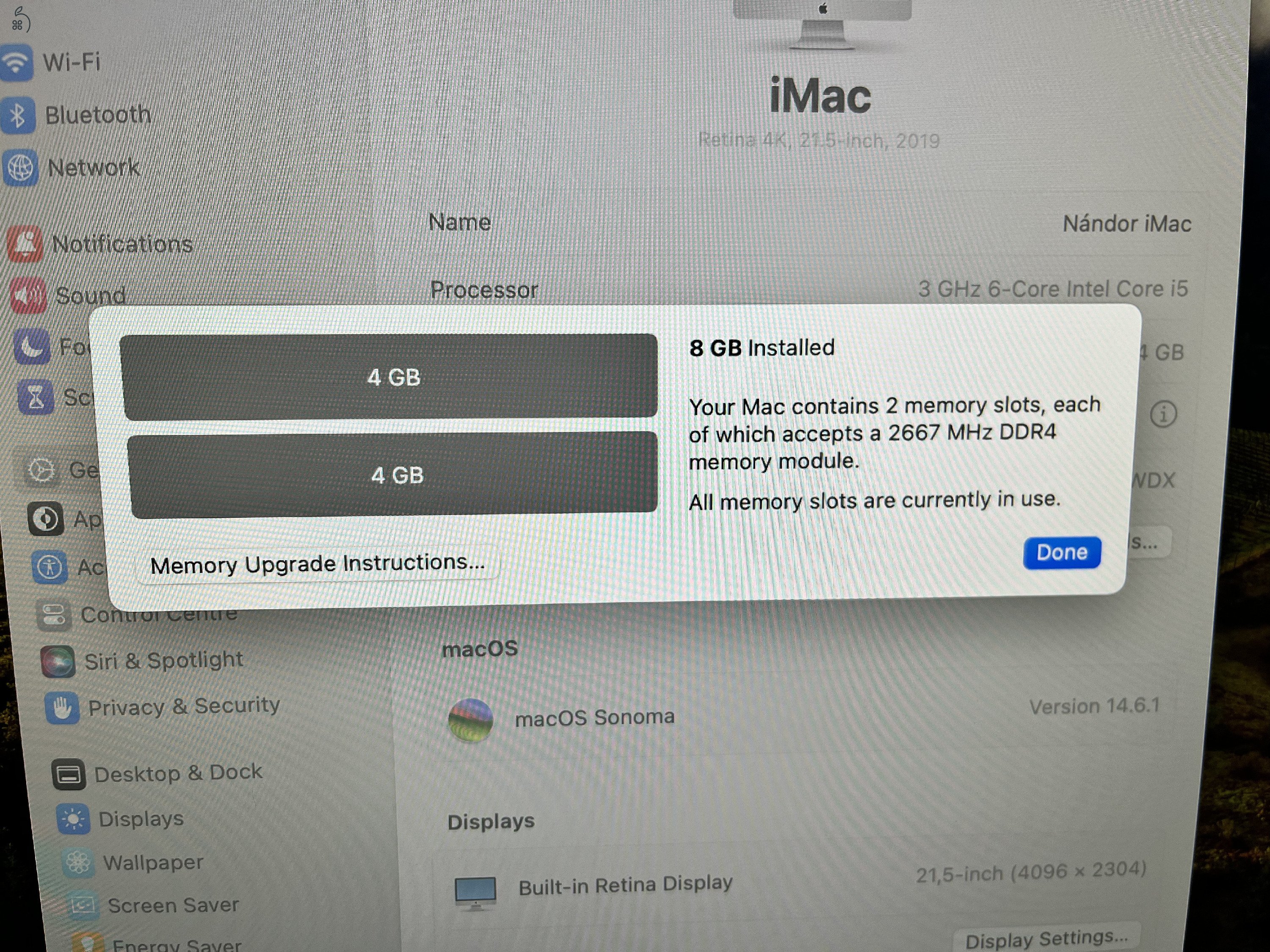 Apple iMac 21,5” Retina 4K (2019) – i5 / Radeon Pro 560X / 1 TB Fusion Drive – nagyon szép állapot