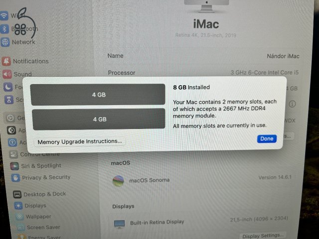 Apple iMac 21,5” Retina 4K (2019) – i5 / Radeon Pro 560X / 1 TB Fusion Drive – nagyon szép állapot