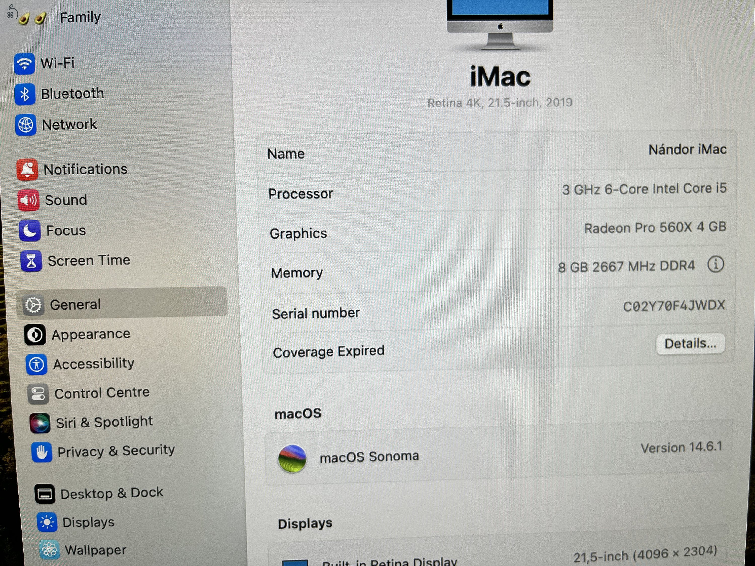 Apple iMac 21,5” Retina 4K (2019) – i5 / Radeon Pro 560X / 1 TB Fusion Drive – nagyon szép állapot