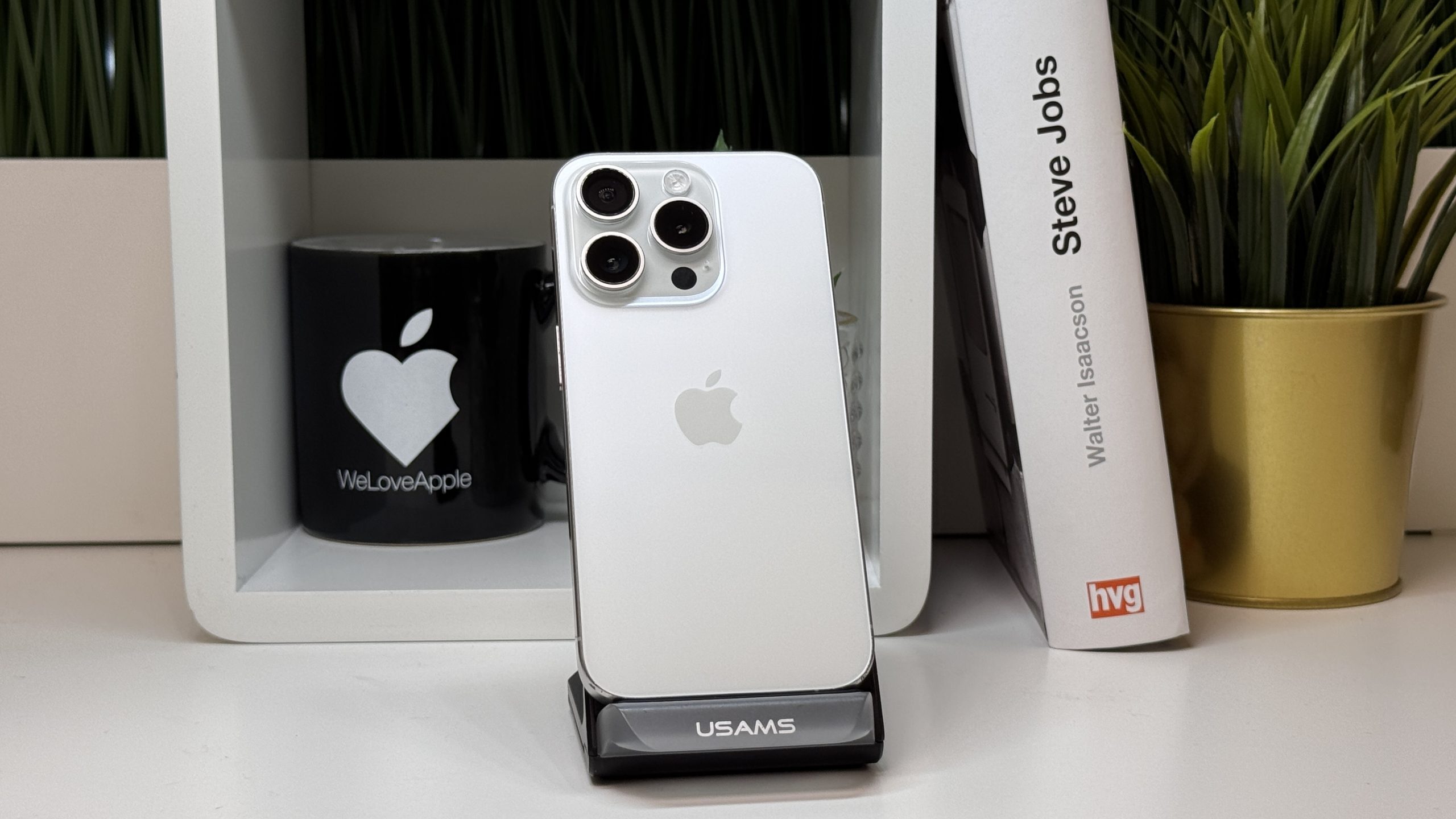 iPhone 15 Pro, 128GB, Fehér, Független - Garancia, Számla, Fehér, Független, Számla, 2 Év Garancia, 100%