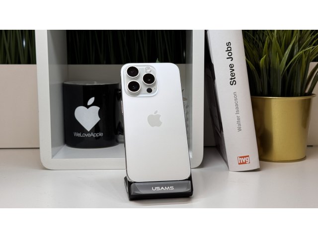 iPhone 15 Pro, 128GB, Fehér, Független - Garancia, Számla, Fehér, Független, Számla, 2 Év Garancia, 100%