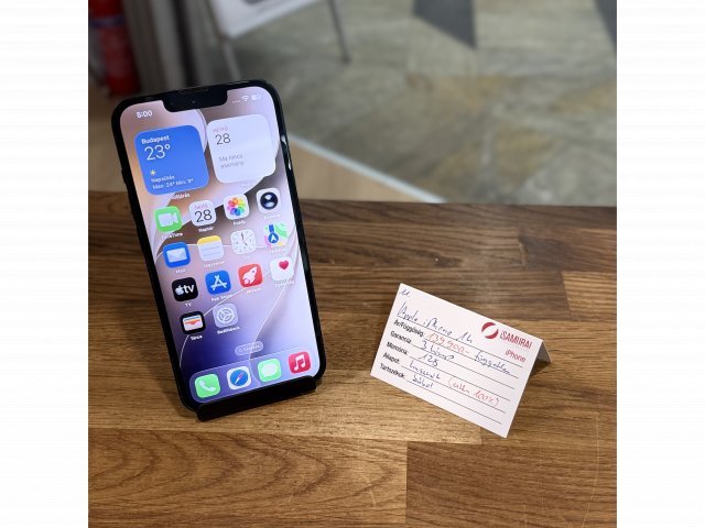 Apple iPhone 14 - 128GB  - fekete - 100%akku (11.)