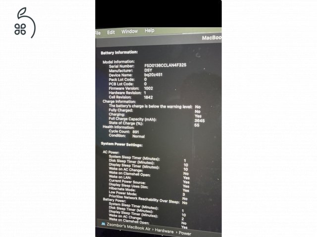 Eladó MacBook Air 13” – 2020, asztroszürke (i5 Intel Core)