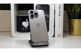 iPhone 15 Pro, 128GB, Szürke, Számla, 2 Év Garancia