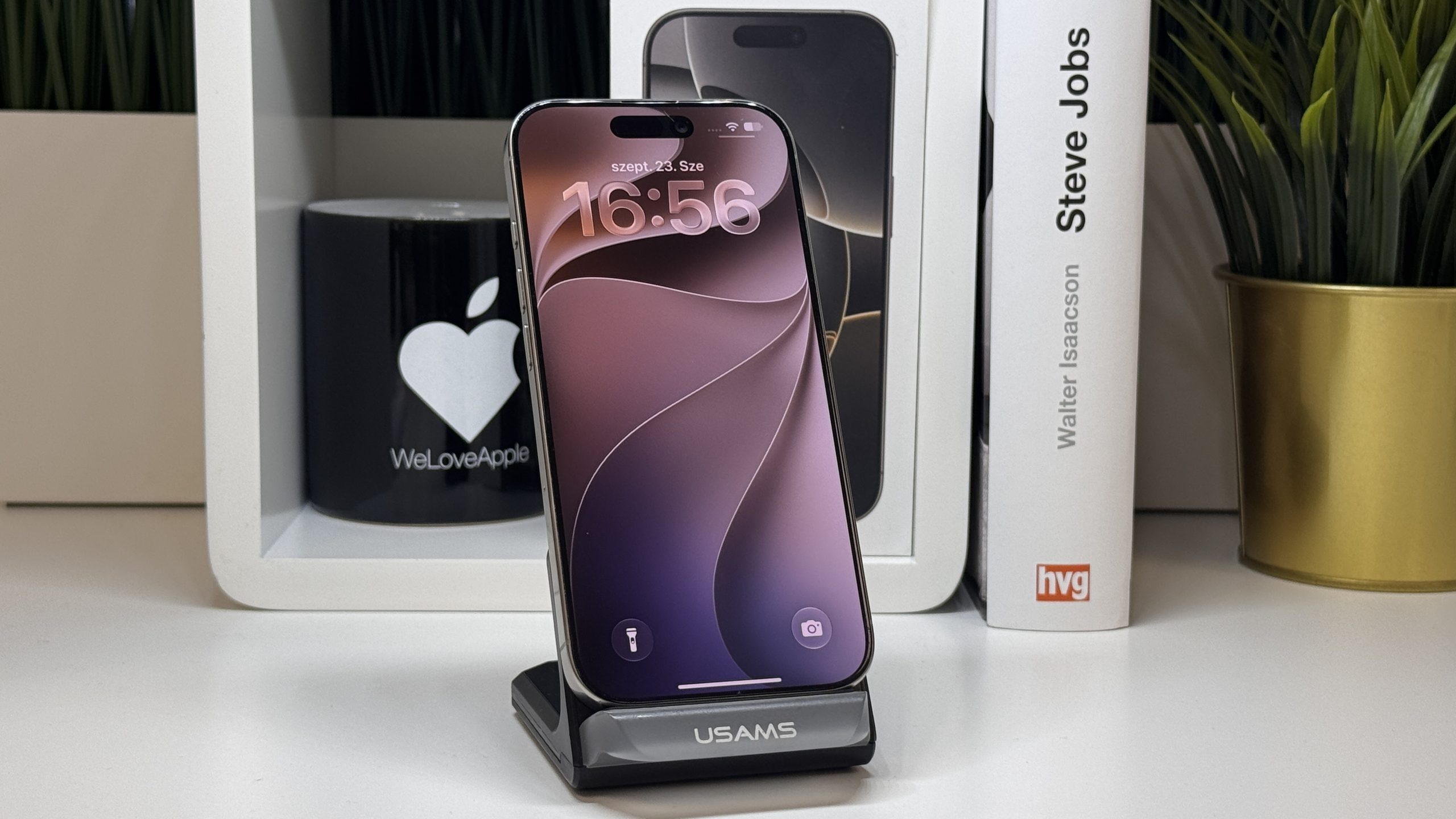 iPhone 15 Pro, 128GB, Szürke, Számla, 2 Év Garancia