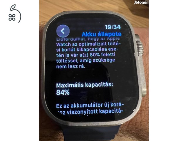 ELADÓ 1 db Apple Watch Ultra 2 49mm-es titán ház e-sim-es, óceán kék szíjjal