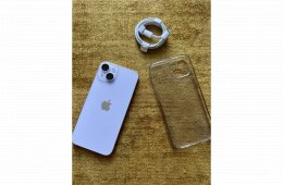 Eladó Iphone 14 hibátlan Független 1 gazdis.128gb Lila.