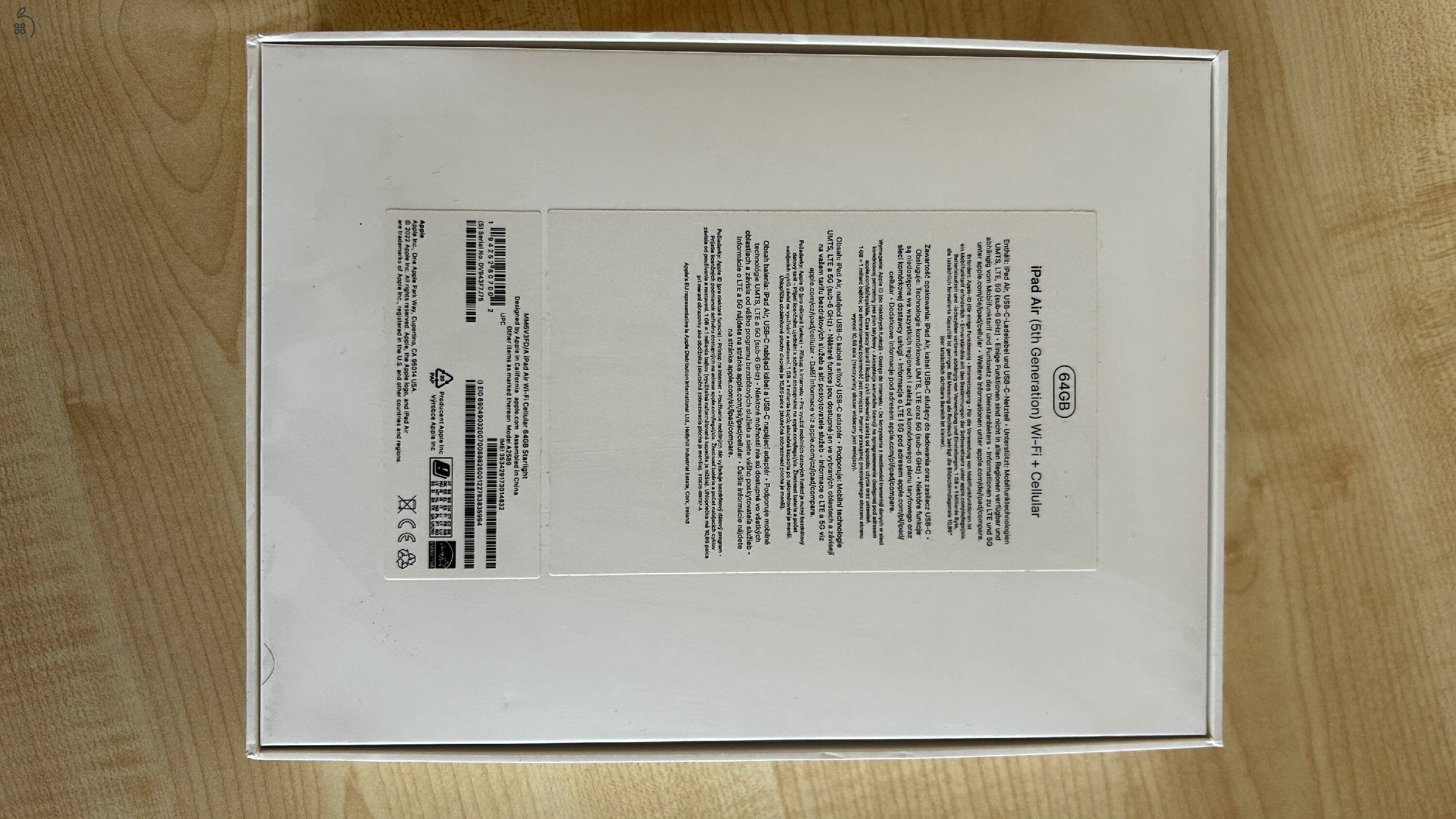 iPad Air M1 WiFi Cellular -  64GB starlight