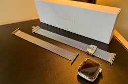 Apple Watch Series 11 GPS + Cellular, 42 mm-es ezüstszínű alumíniumtok, natúr milánói szíj