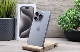 iPhone 15 Pro Natural Titanium 128GB 2 ÉV Garanciával 100%