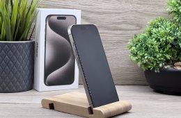 iPhone 15 Pro Natural Titanium 128GB 2 ÉV Garanciával 100%