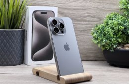 iPhone 15 Pro Natural Titanium 128GB 2 ÉV Garanciával 100%