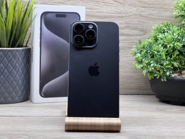 iPhone 15 Pro Max Black Titanium 256GB 2 ÉV Garanciával 100%