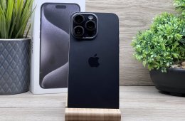 iPhone 15 Pro Max Black Titanium 256GB 2 ÉV Garanciával 100%