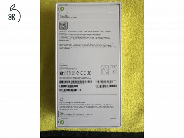 Új bontatlan és kártyáfüggetlen iPhone 18 pro 256 fekete