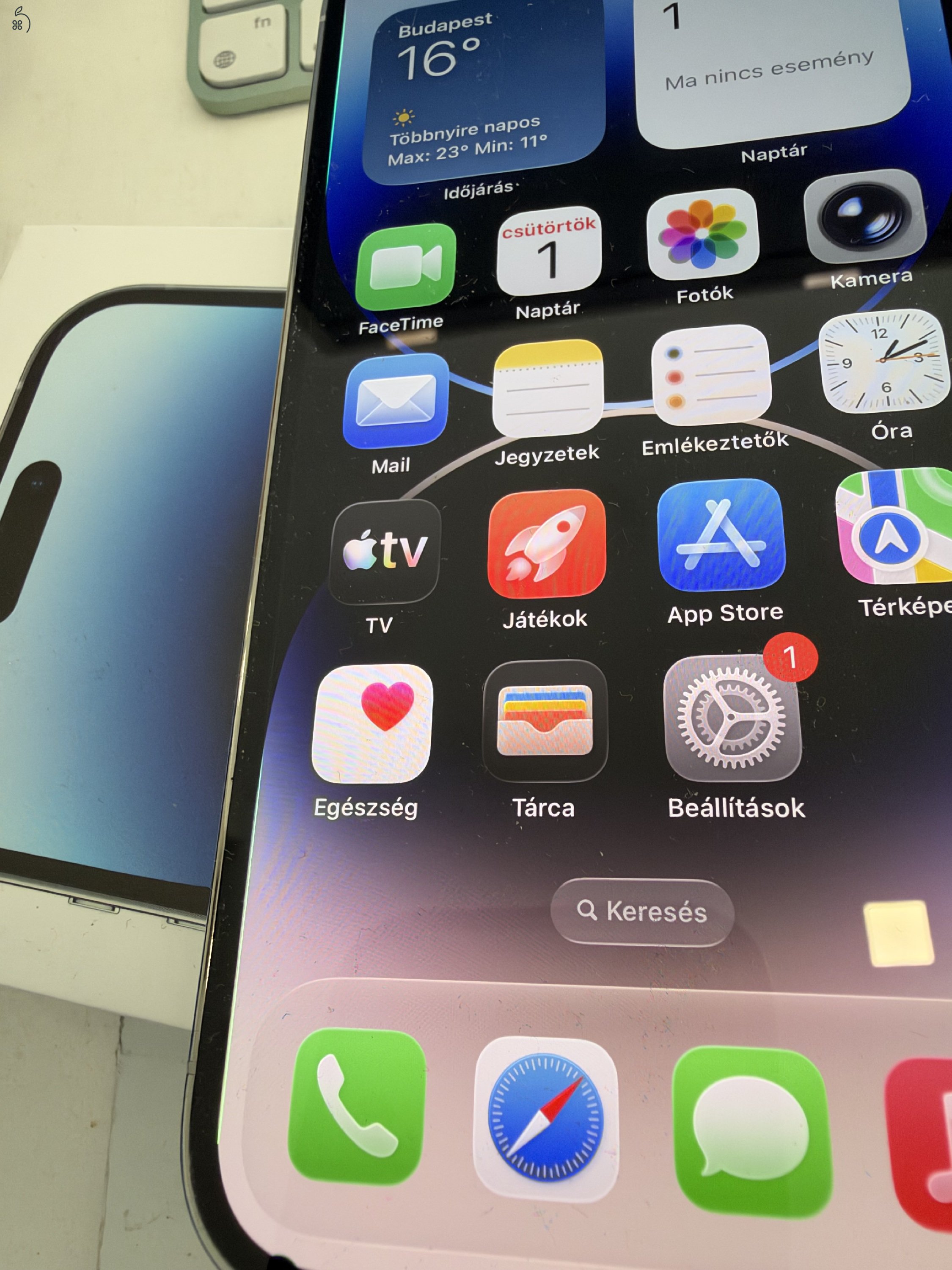 iPhone 14 Pro 128GB Független/1 hónap gar./Akku 76%/