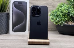 iPhone 15 Pro Black Titanium 256GB 2 ÉV Garanciával 92%