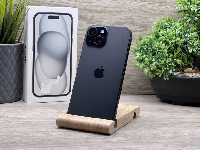 iPhone 15 Black 128GB 2 ÉV Garanciával 90%