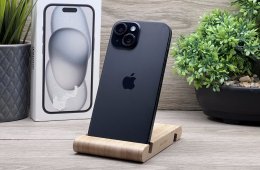 iPhone 15 Black 128GB 2 ÉV Garanciával 90%