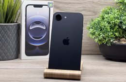 iPhone 16e Black 128GB 2 ÉV Garanciával 91%