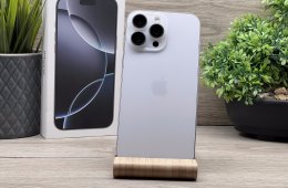 Hibátlan iPhone 16 Pro Max White Titanium 256GB 2 ÉV Garanciával 92%