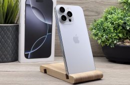 Hibátlan iPhone 16 Pro Max White Titanium 256GB 2 ÉV Garanciával 92%