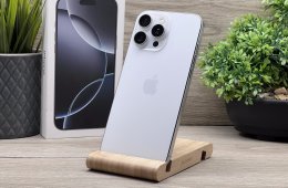 Hibátlan iPhone 16 Pro Max White Titanium 256GB 2 ÉV Garanciával 92%
