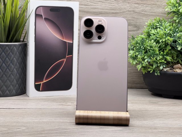 Hibátlan iPhone 16 Pro Max Desert Titanium 512GB 2 ÉV Garanciával 93%