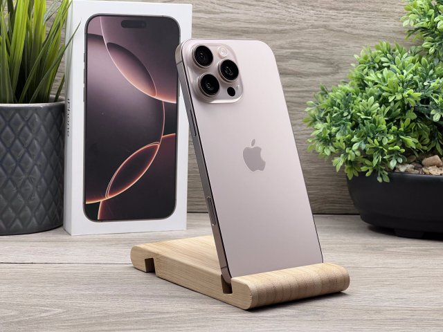 Hibátlan iPhone 16 Pro Max Desert Titanium 512GB 2 ÉV Garanciával 93%