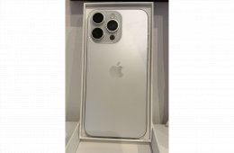 Apple iPhone 15 Pro Max 256GB fehér titán Újszerű  + PITAKA tok