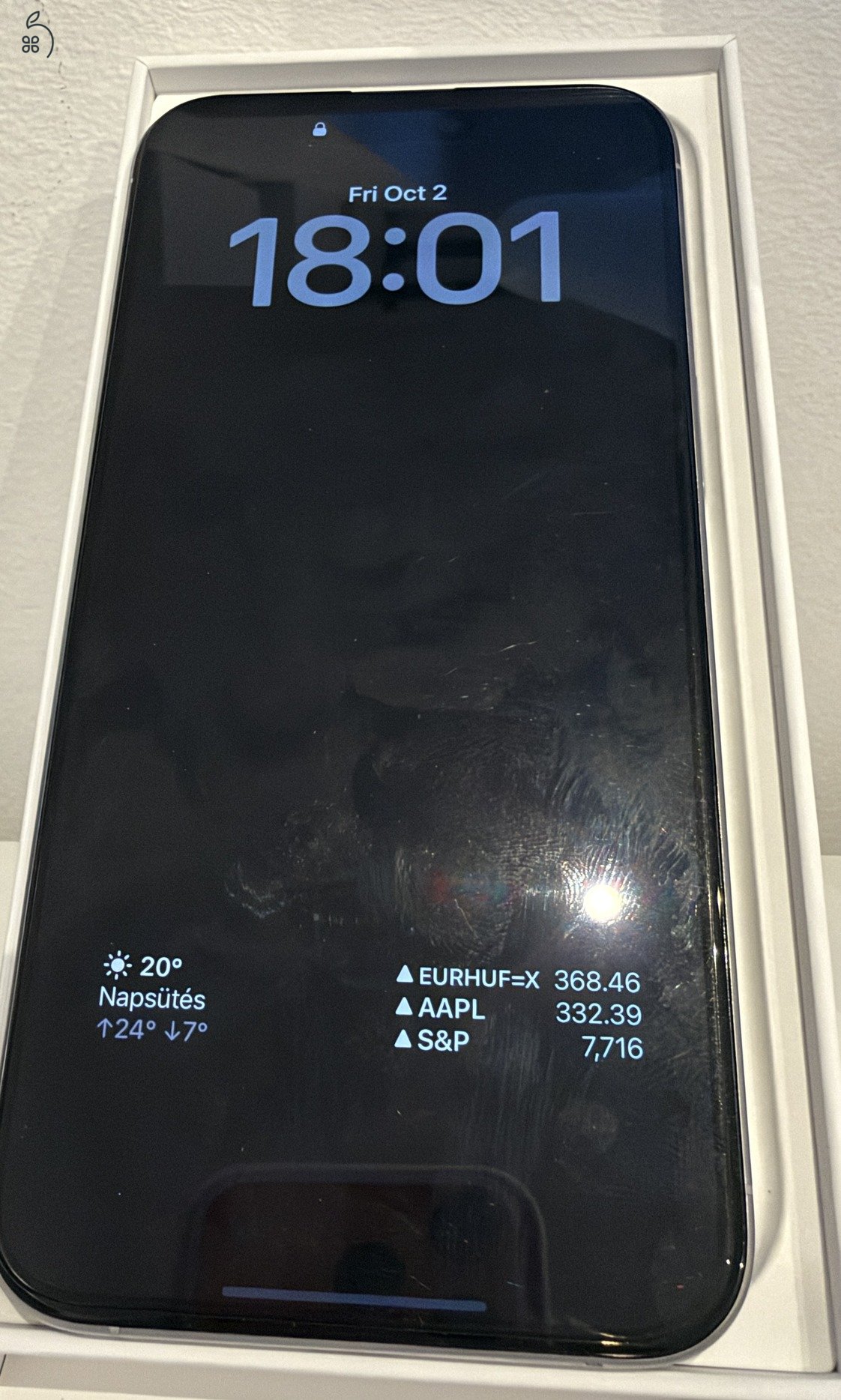 Apple iPhone 15 Pro Max 256GB fehér titán Újszerű  + PITAKA tok
