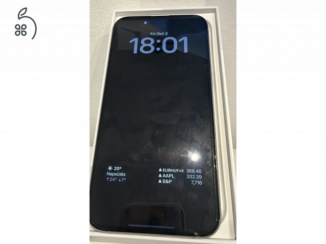 Apple iPhone 15 Pro Max 256GB fehér titán Újszerű  + PITAKA tok