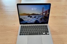Apple MacBook Air M1 (2020), 8/256 GB, karcmentes, 95%-os akku, dobozzal és töltővel